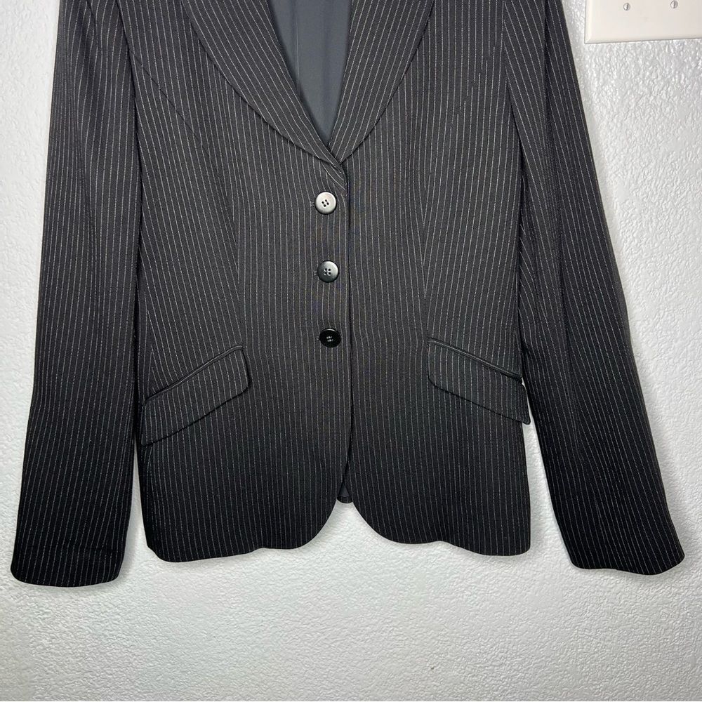 Armani Collezioni Structured Black Pinstripe Blac… - image 5
